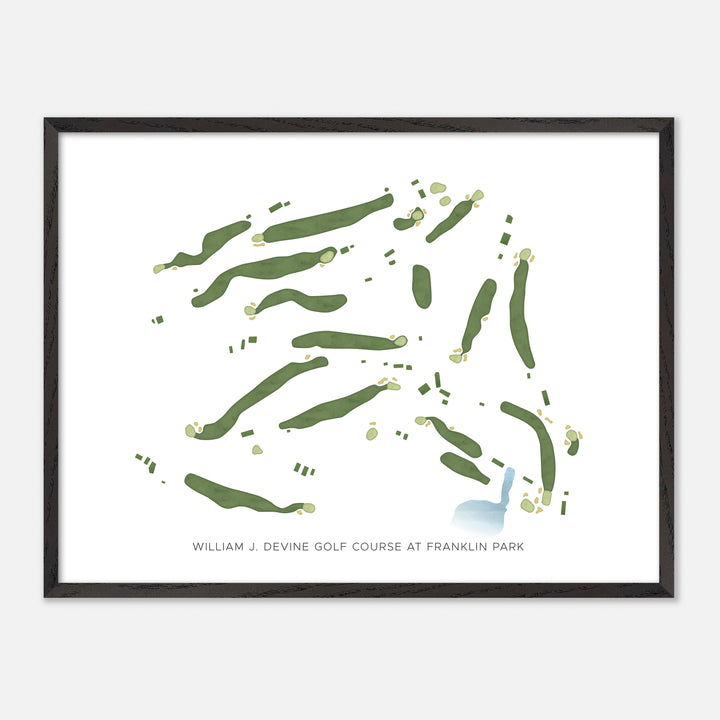 Print of William J. Devine Golf Course At Franklin Park Modern Map