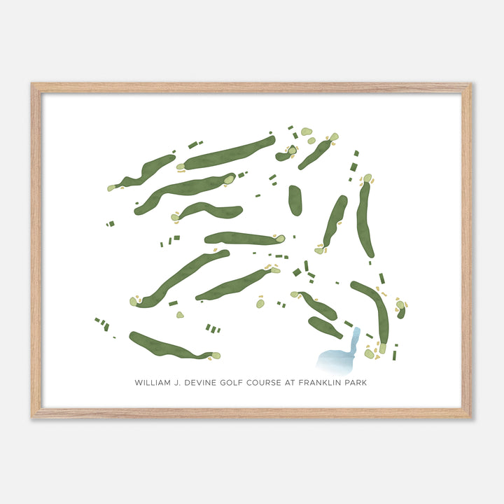 Print of William J. Devine Golf Course At Franklin Park Modern Map