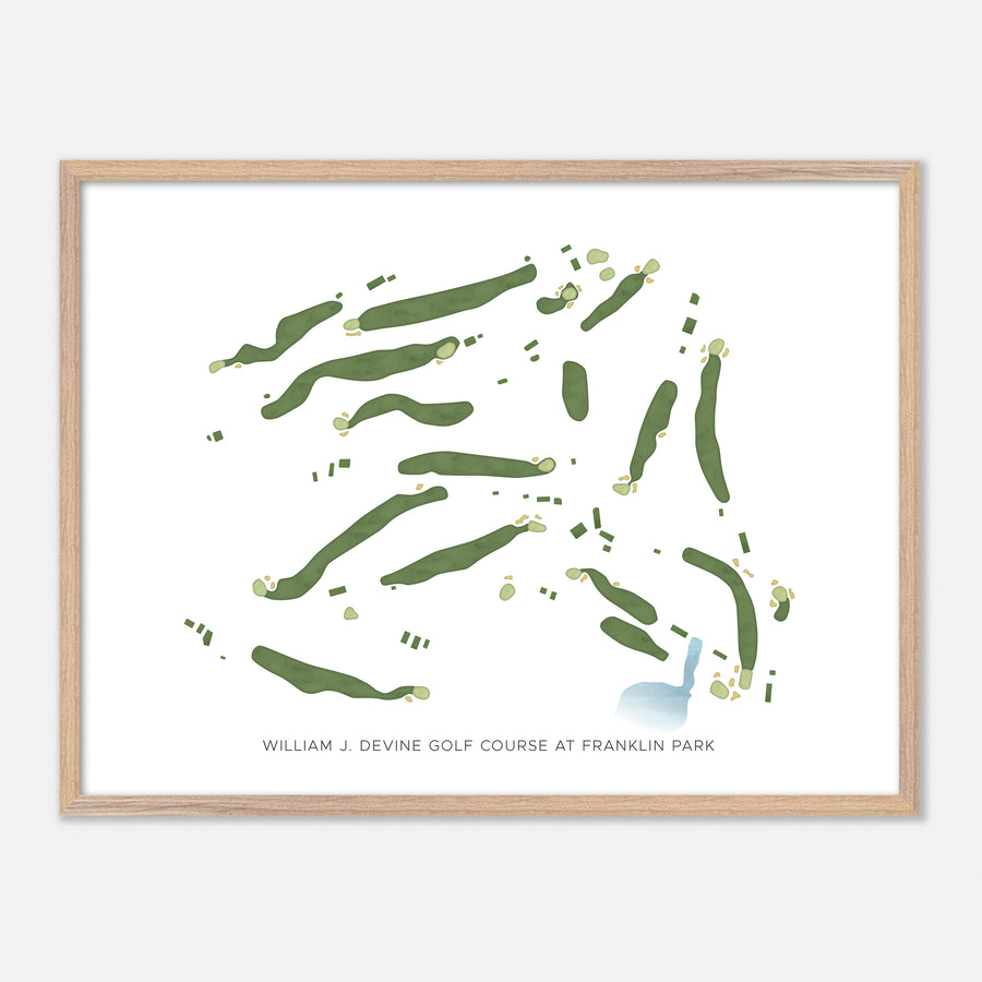 Print of William J. Devine Golf Course At Franklin Park Modern Map