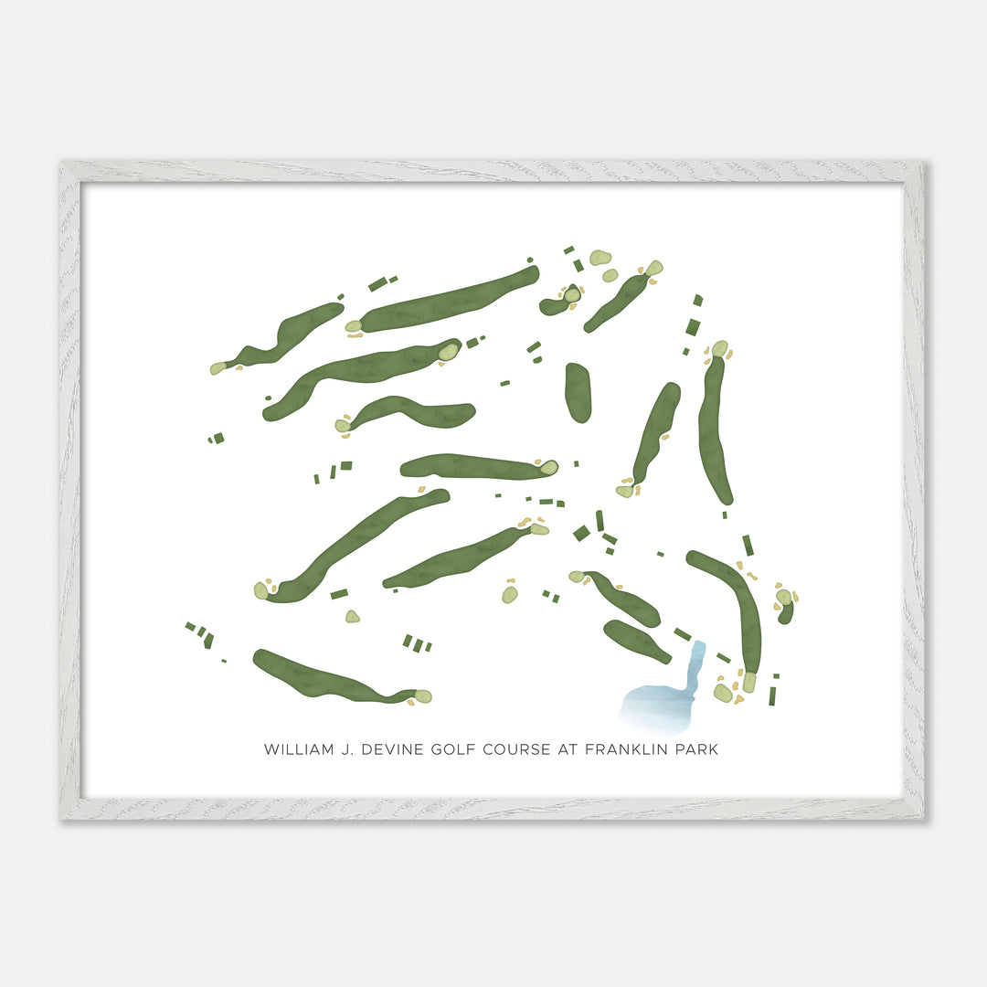 Print of William J. Devine Golf Course At Franklin Park Modern Map