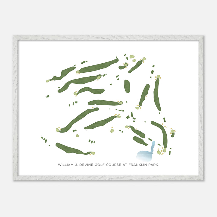 Print of William J. Devine Golf Course At Franklin Park Modern Map