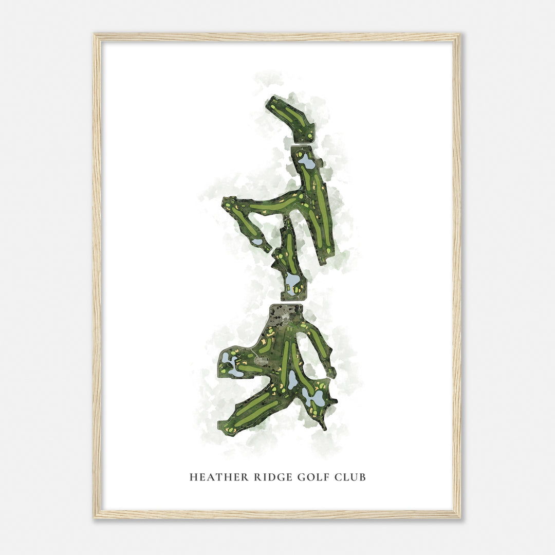 Print of Heather Ridge Golf Club Classic Map