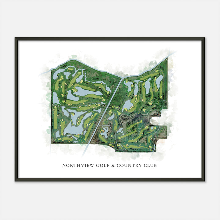 Print of Northview Golf & Country Club Classic Map