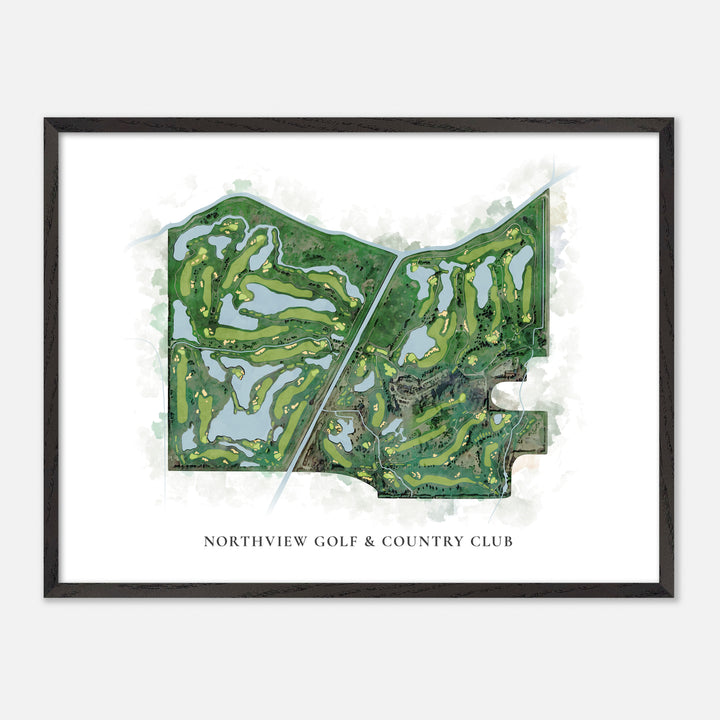 Print of Northview Golf & Country Club Classic Map