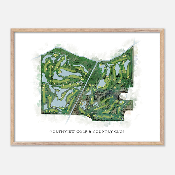 Print of Northview Golf & Country Club Classic Map