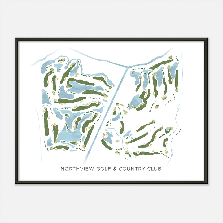 Print of Northview Golf & Country Club Modern Map