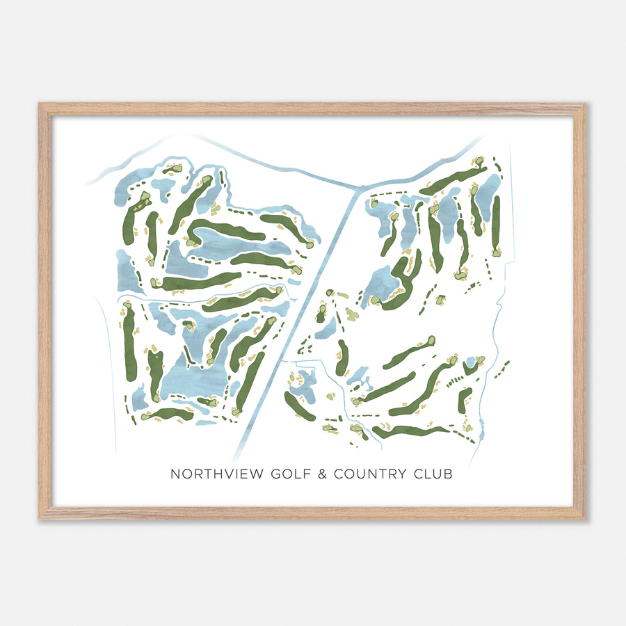 Print of Northview Golf & Country Club Modern Map
