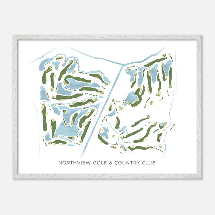 Print of Northview Golf & Country Club Modern Map