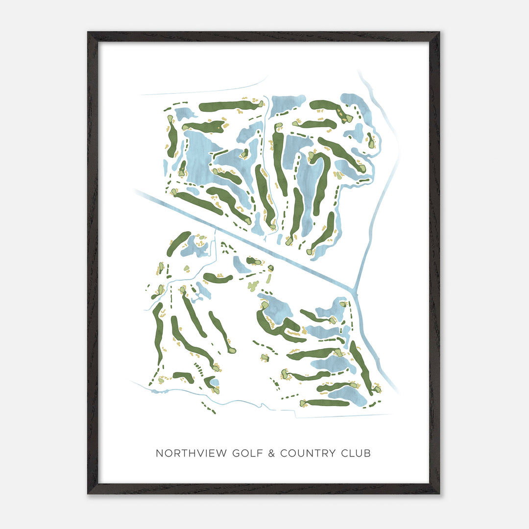 Print of Northview Golf & Country Club Modern Map