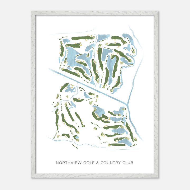 Print of Northview Golf & Country Club Modern Map
