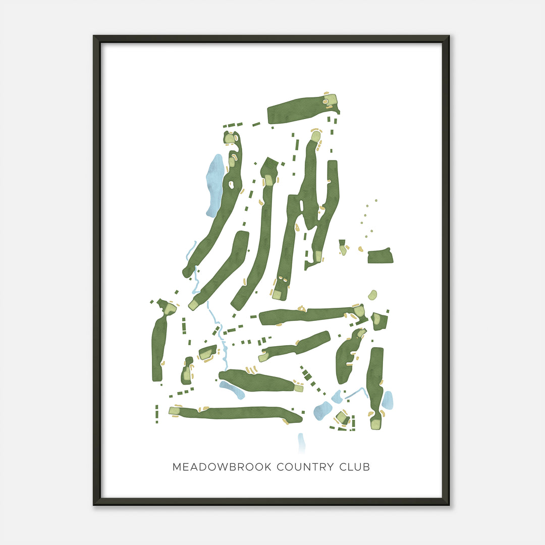 Print of Meadowbrook Country Club Modern Map