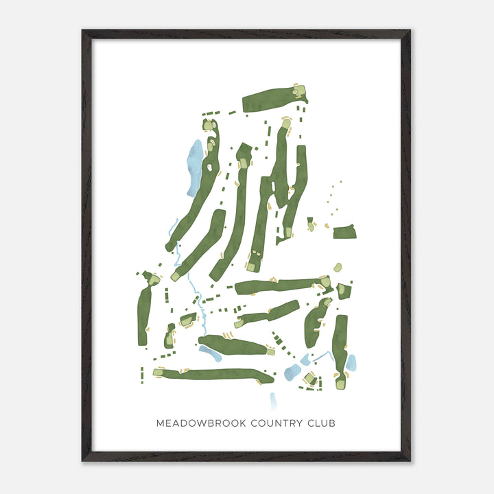 Print of Meadowbrook Country Club Modern Map