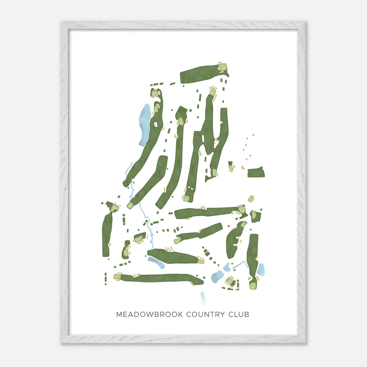 Print of Meadowbrook Country Club Modern Map