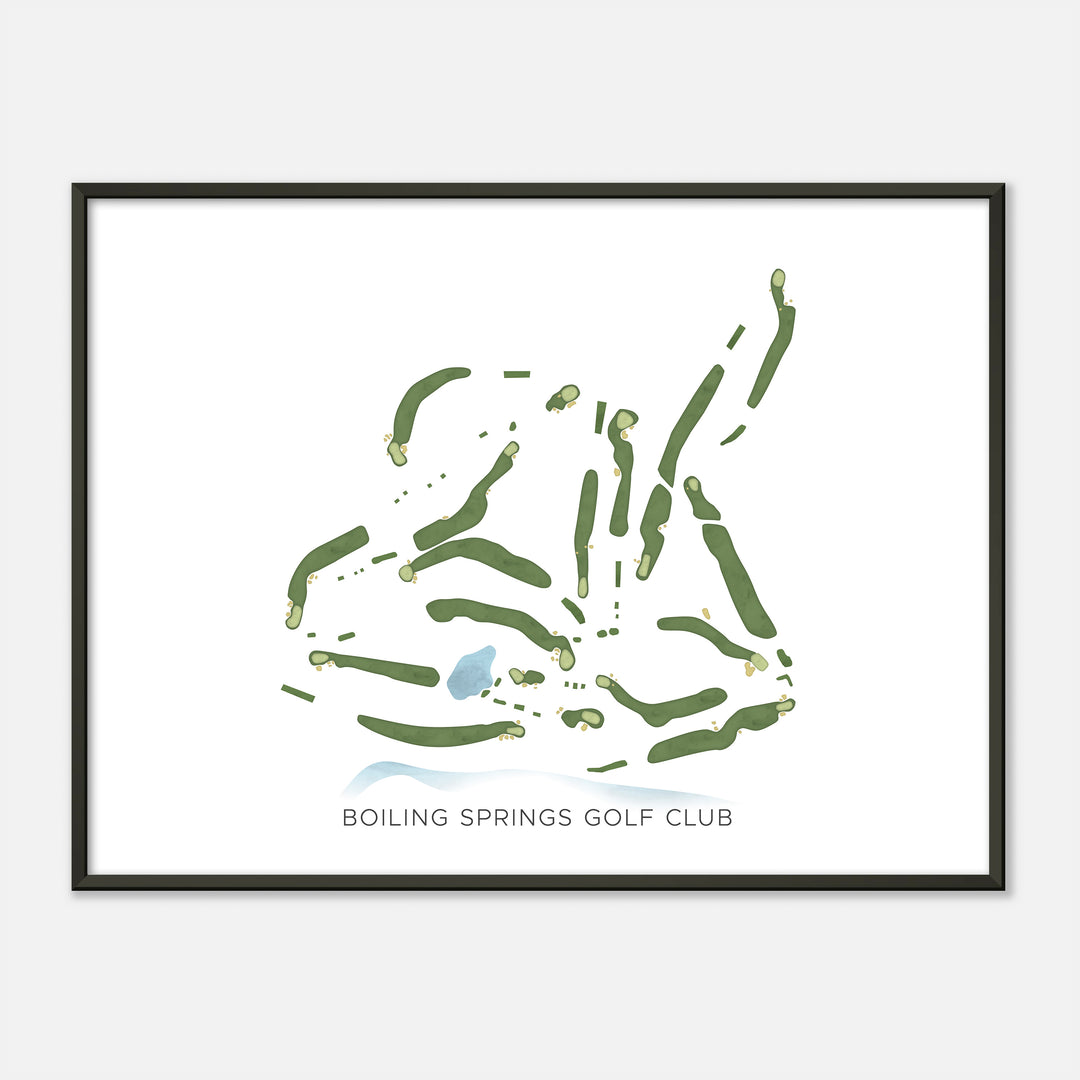 Print of Boiling Springs Golf Club Modern Map
