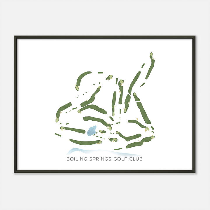 Print of Boiling Springs Golf Club Modern Map