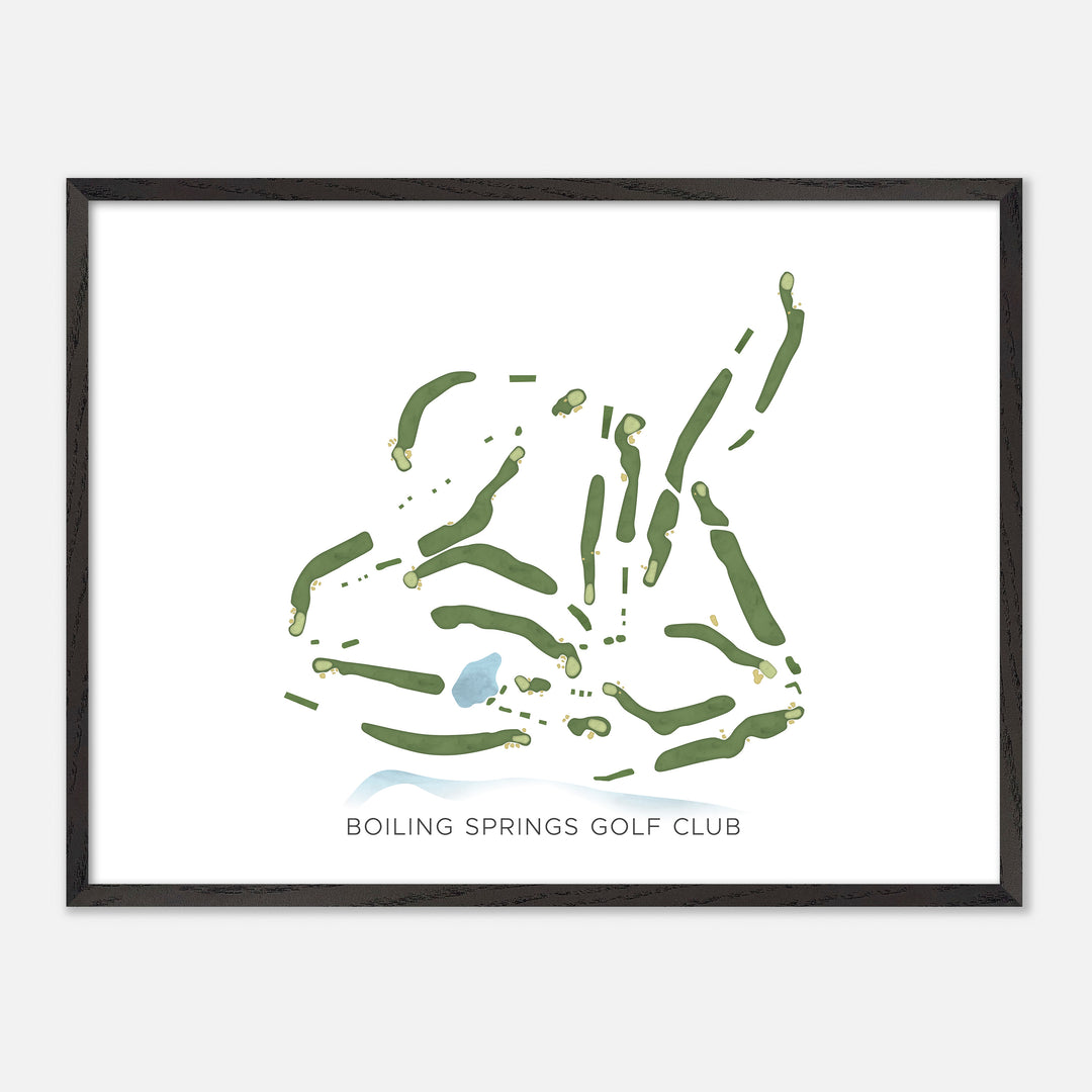 Print of Boiling Springs Golf Club Modern Map