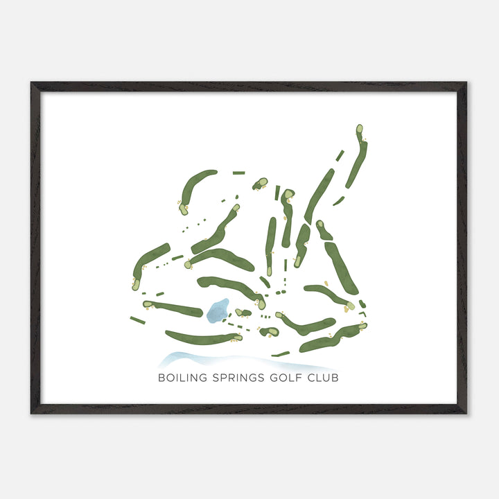 Print of Boiling Springs Golf Club Modern Map