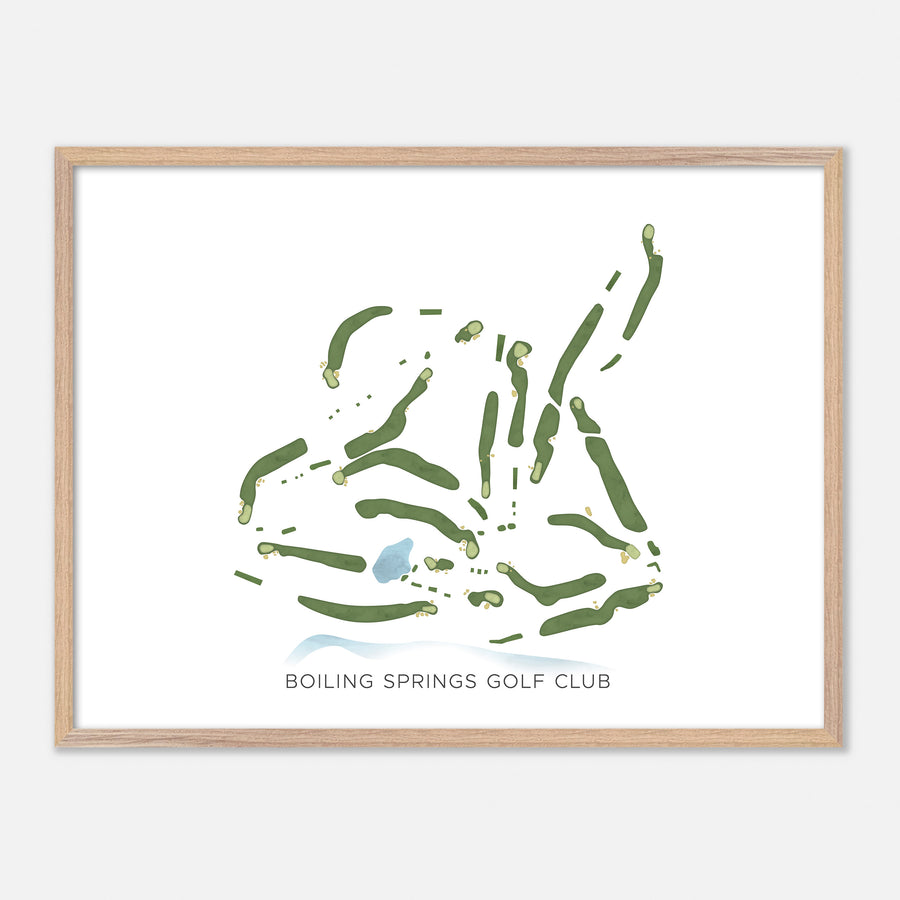 Print of Boiling Springs Golf Club Modern Map