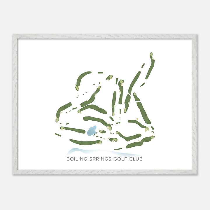 Print of Boiling Springs Golf Club Modern Map