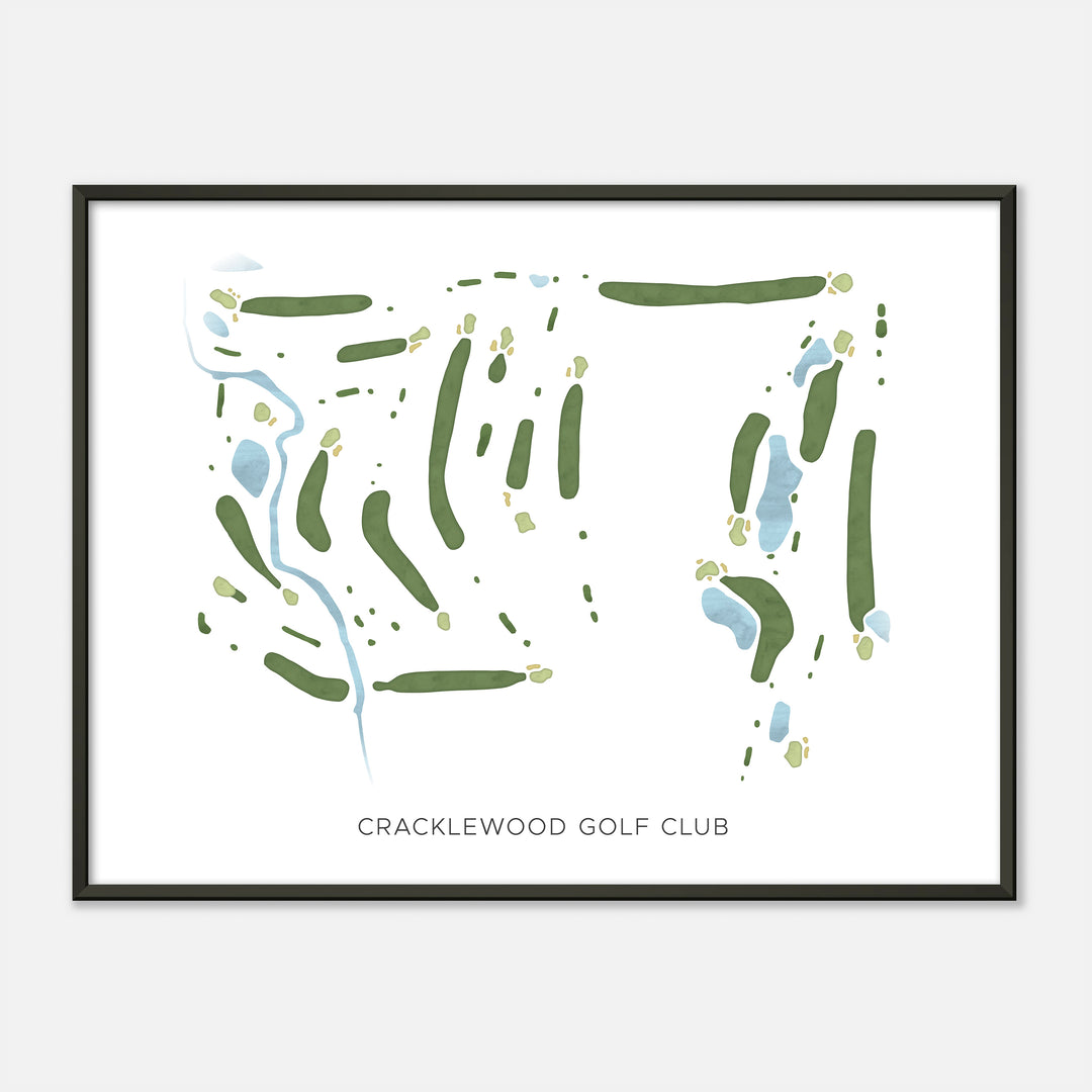 Print of Cracklewood Golf Club Modern Map