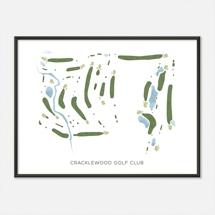Print of Cracklewood Golf Club Modern Map