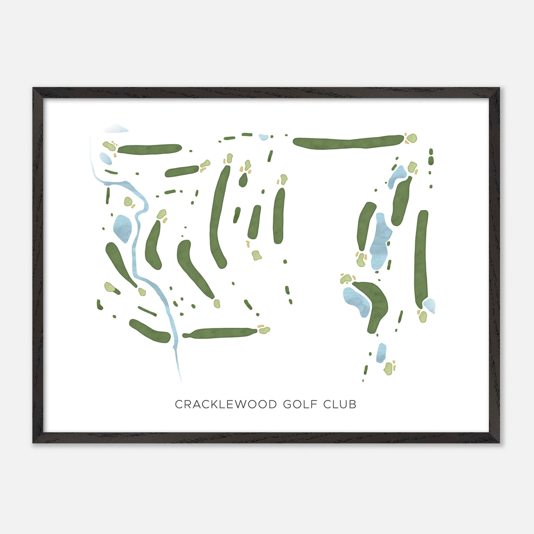 Print of Cracklewood Golf Club Modern Map