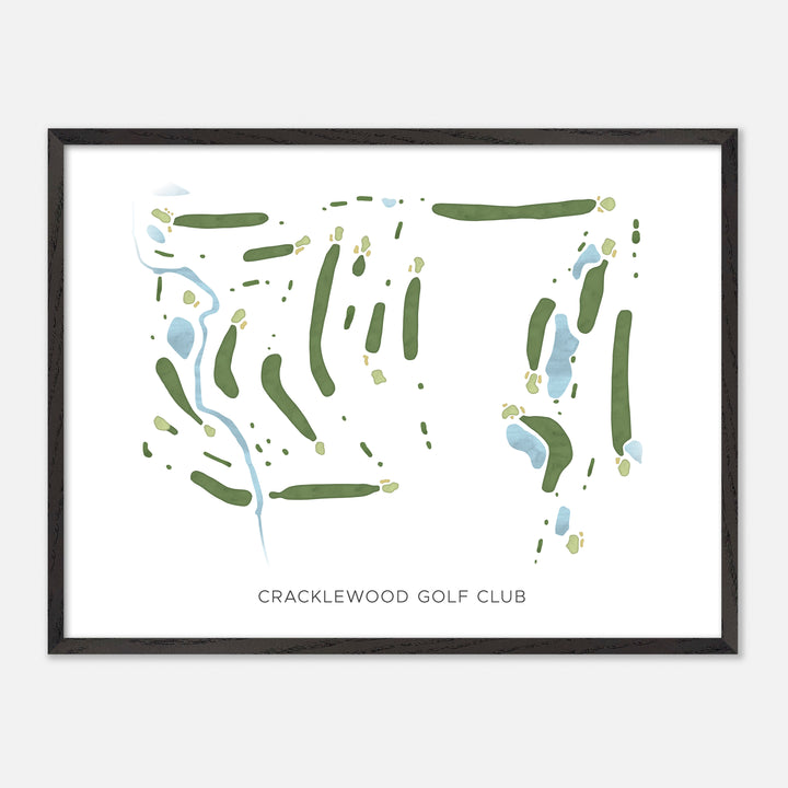 Print of Cracklewood Golf Club Modern Map