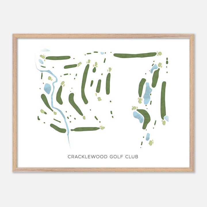 Print of Cracklewood Golf Club Modern Map