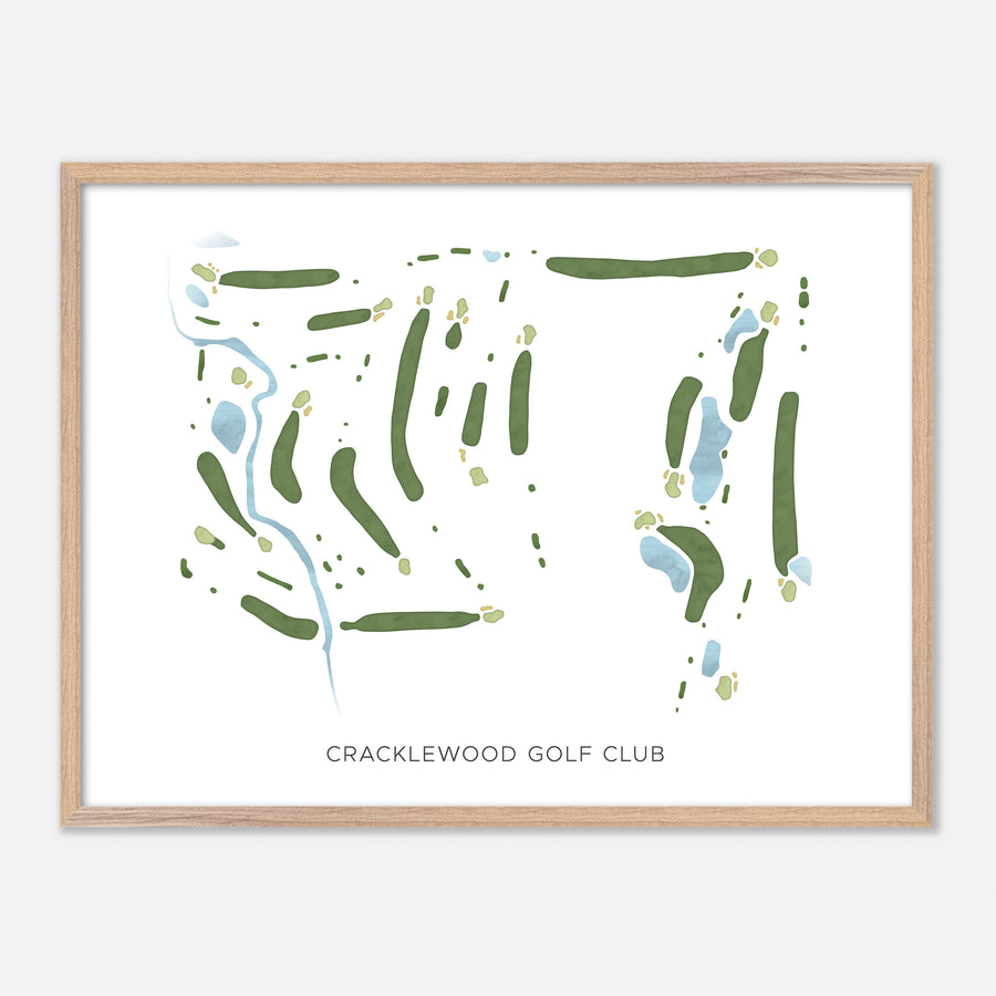 Print of Cracklewood Golf Club Modern Map