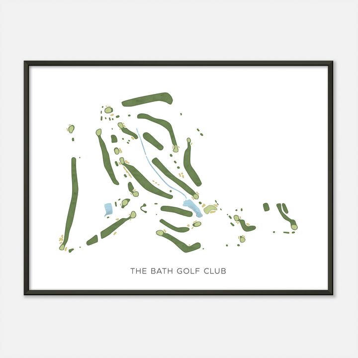 Print of The Bath Golf Club Modern Map