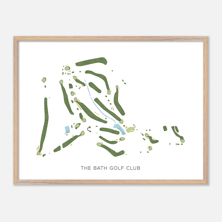 Print of The Bath Golf Club Modern Map