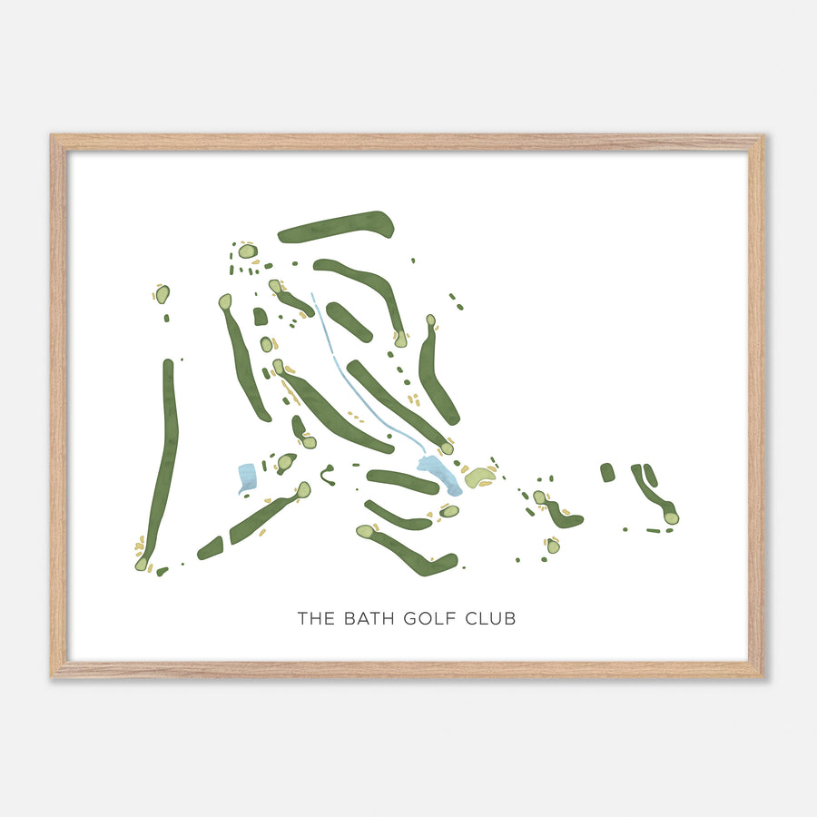 Print of The Bath Golf Club Modern Map