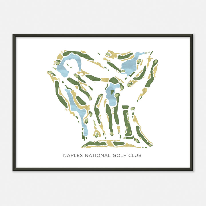 Print of Naples National Golf Club Modern Map