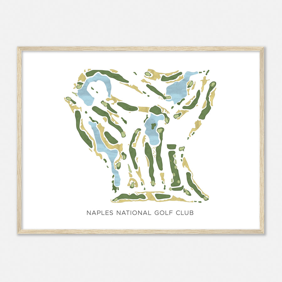 Print of Naples National Golf Club Modern Map