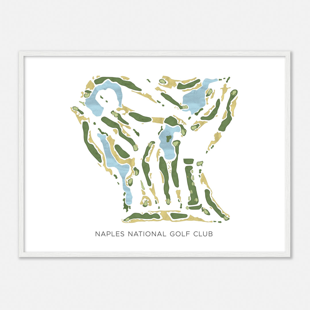 Print of Naples National Golf Club Modern Map