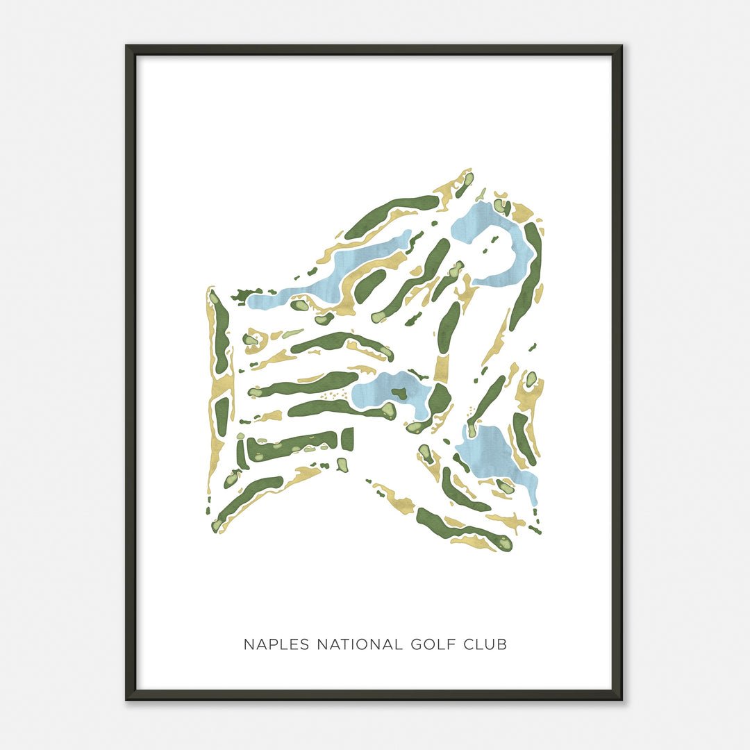 Print of Naples National Golf Club Modern Map