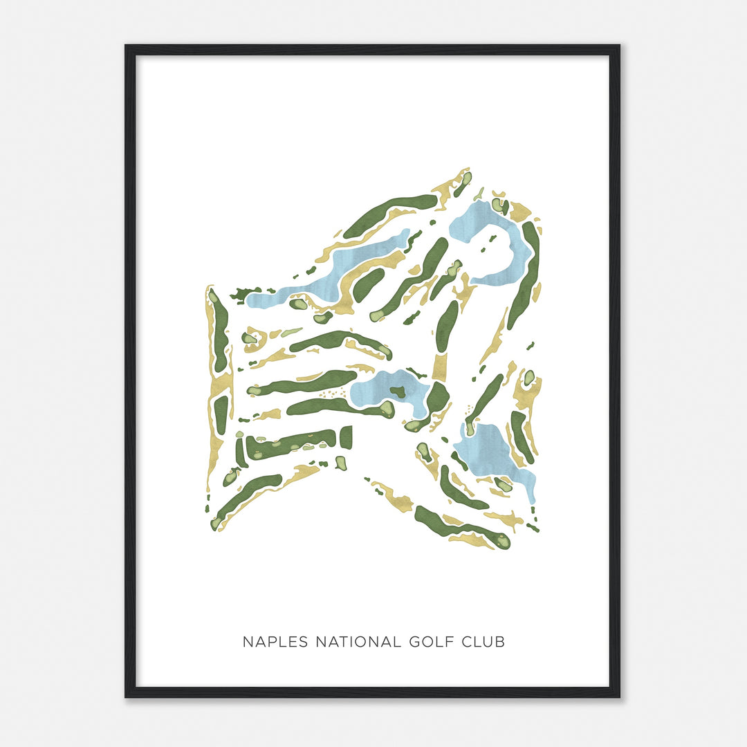 Print of Naples National Golf Club Modern Map