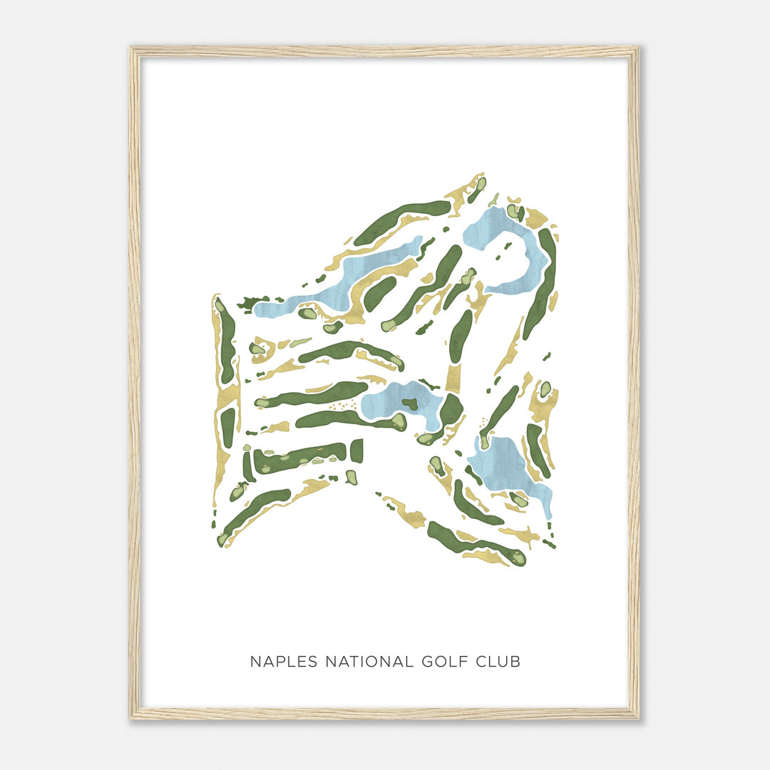 Print of Naples National Golf Club Modern Map