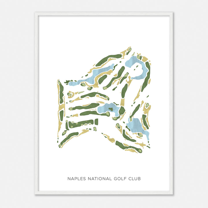 Print of Naples National Golf Club Modern Map