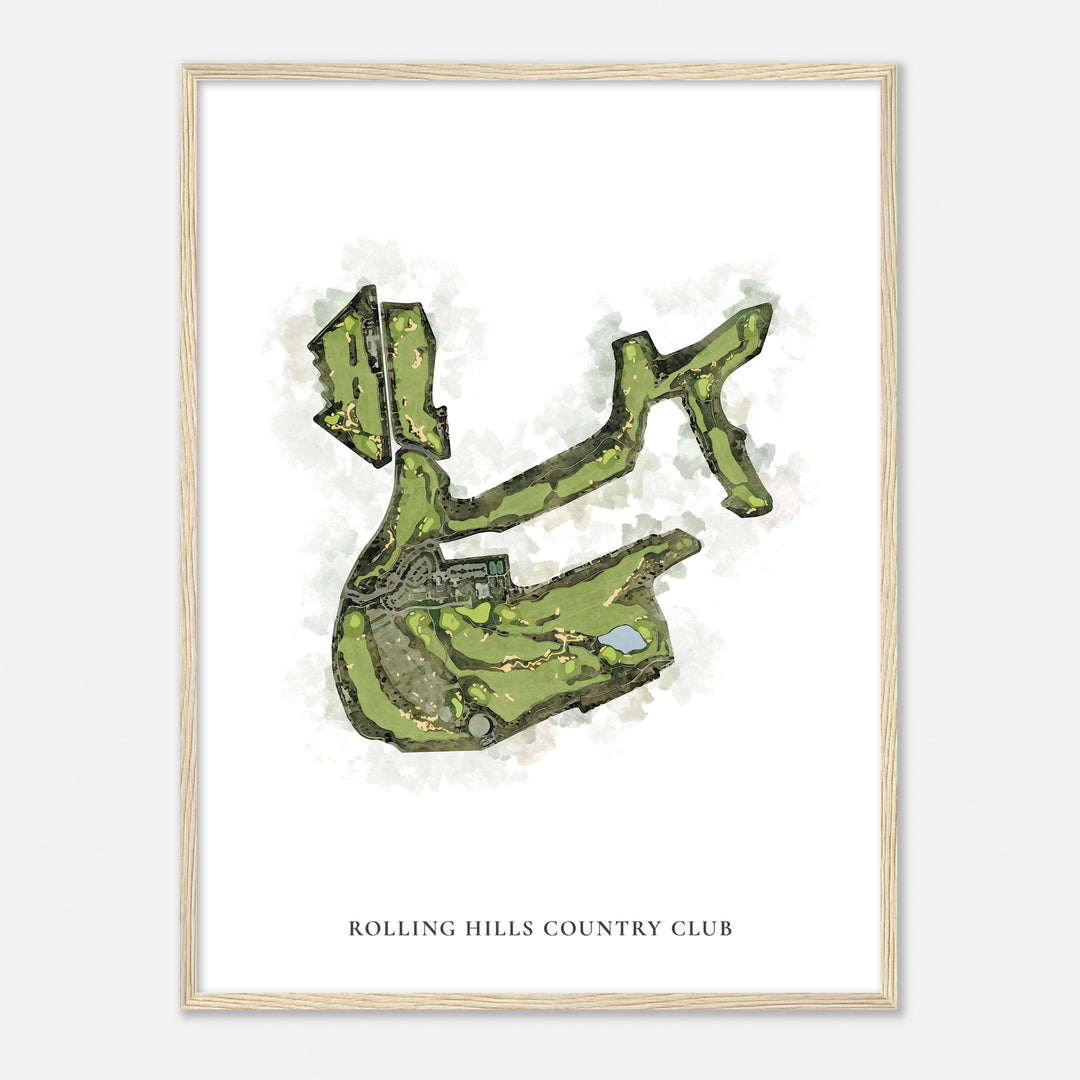Print of Rolling Hills Country Club Classic Map