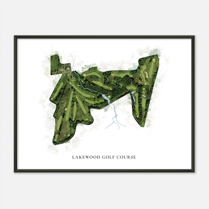 Print of Lakewood Golf Course Classic Map