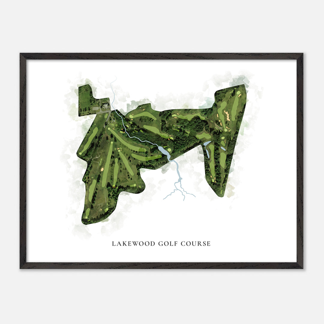 Print of Lakewood Golf Course Classic Map