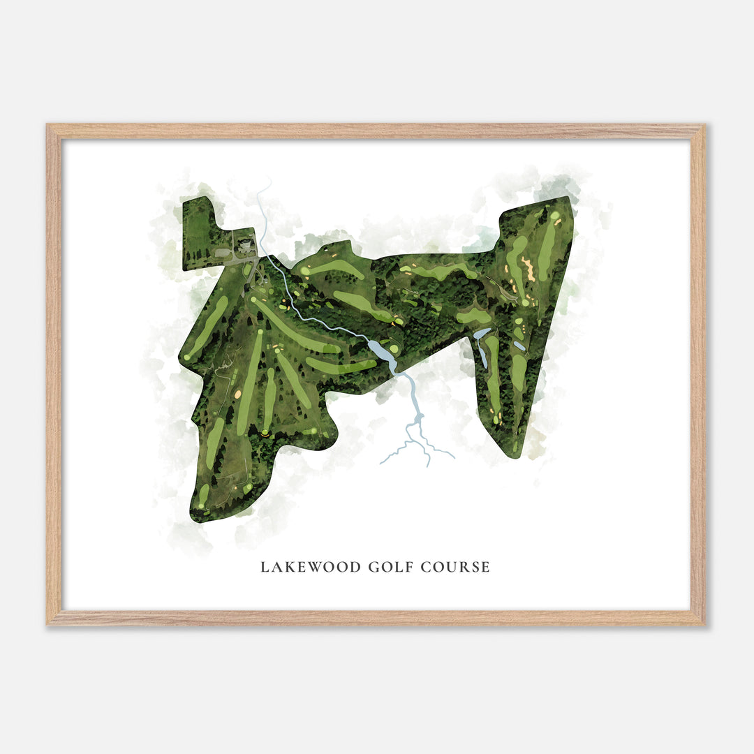 Print of Lakewood Golf Course Classic Map