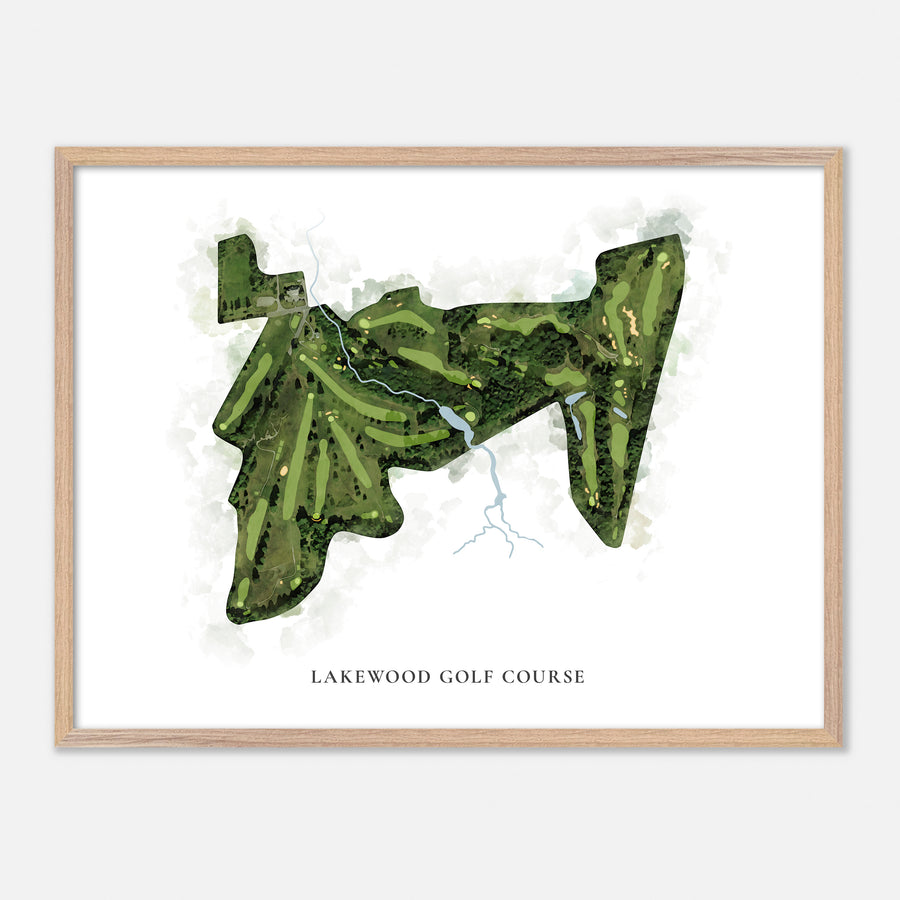 Print of Lakewood Golf Course Classic Map