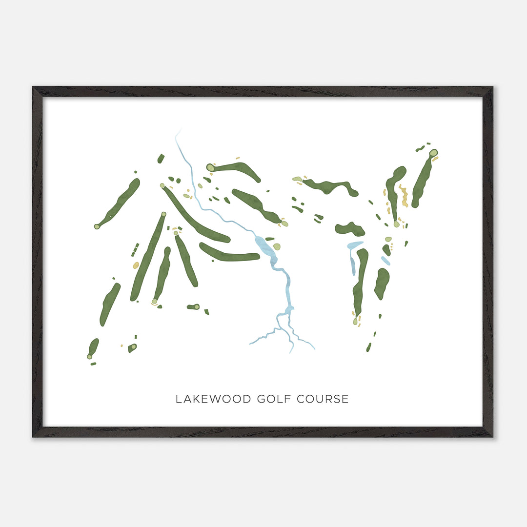 Print of Lakewood Golf Course Modern Map