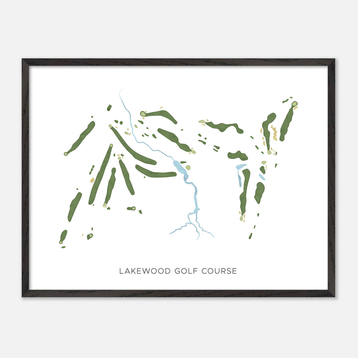 Print of Lakewood Golf Course Modern Map
