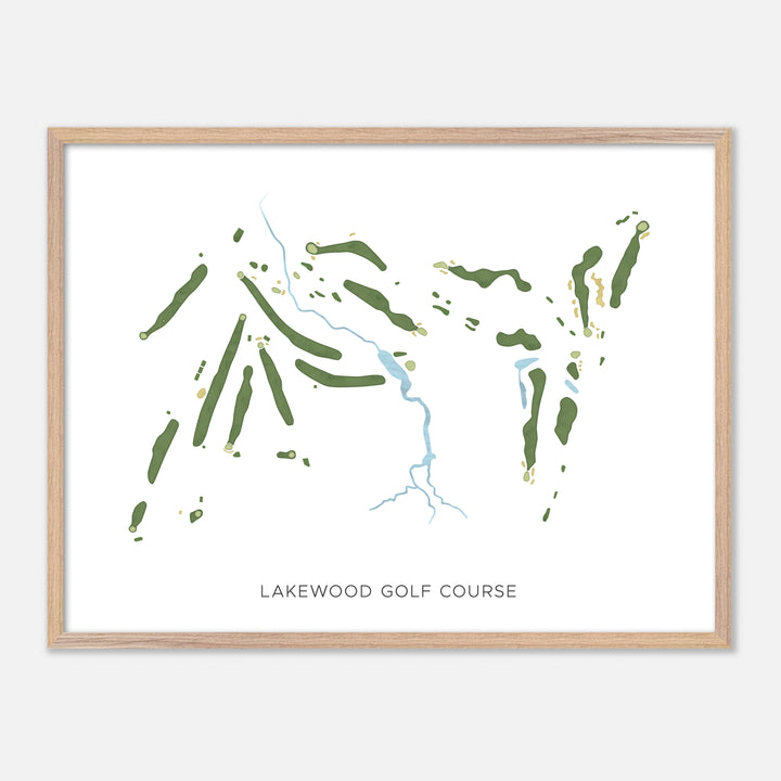Print of Lakewood Golf Course Modern Map