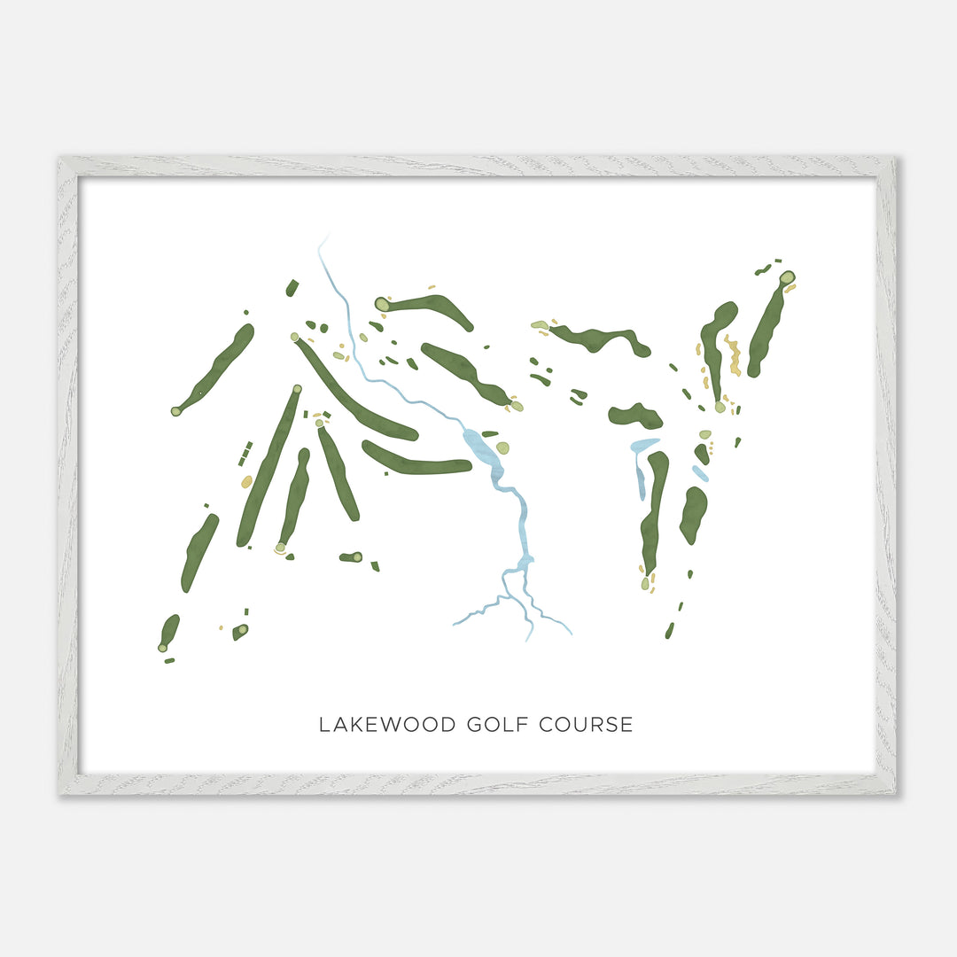 Print of Lakewood Golf Course Modern Map
