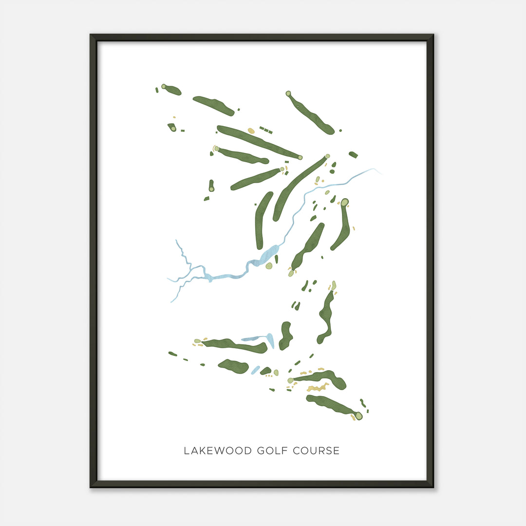 Print of Lakewood Golf Course Modern Map