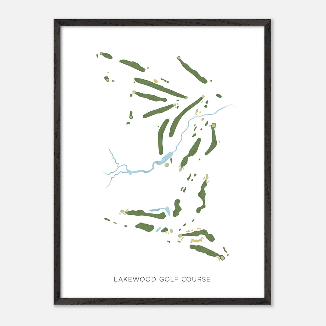 Print of Lakewood Golf Course Modern Map